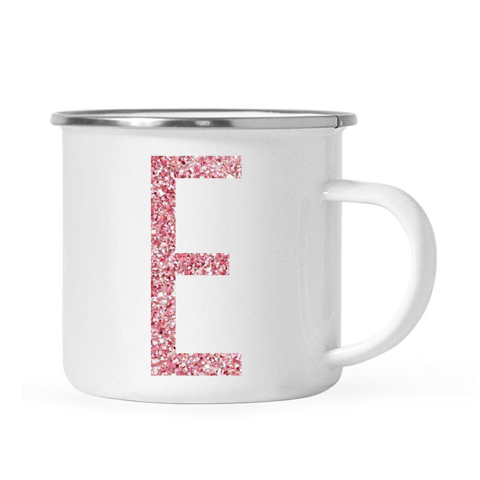 Andaz Press 11oz Faux Pink Glitter Monogram Campfire Coffee Mug-Set of 1-Andaz Press-E-
