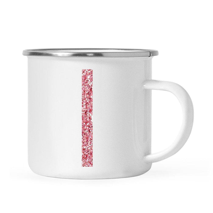 Andaz Press 11oz Faux Pink Glitter Monogram Campfire Coffee Mug-Set of 1-Andaz Press-I-
