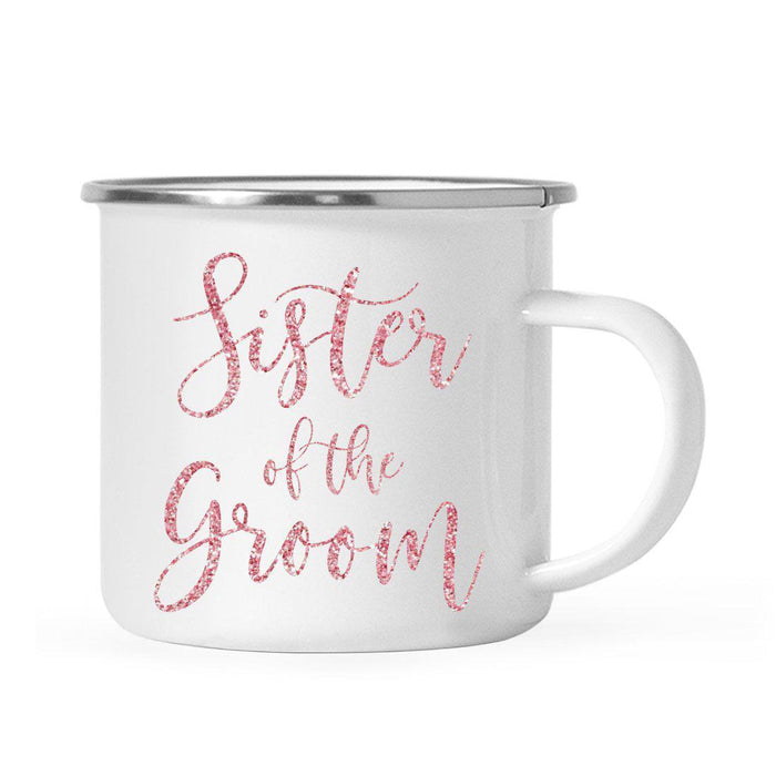 Andaz Press 11oz Faux Pink Glitter Wedding Campfire Coffee Mug-Set of 1-Andaz Press-Bride-