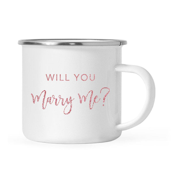 Andaz Press 11oz Faux Pink Glitter Wedding Campfire Coffee Mug-Set of 1-Andaz Press-Bride-