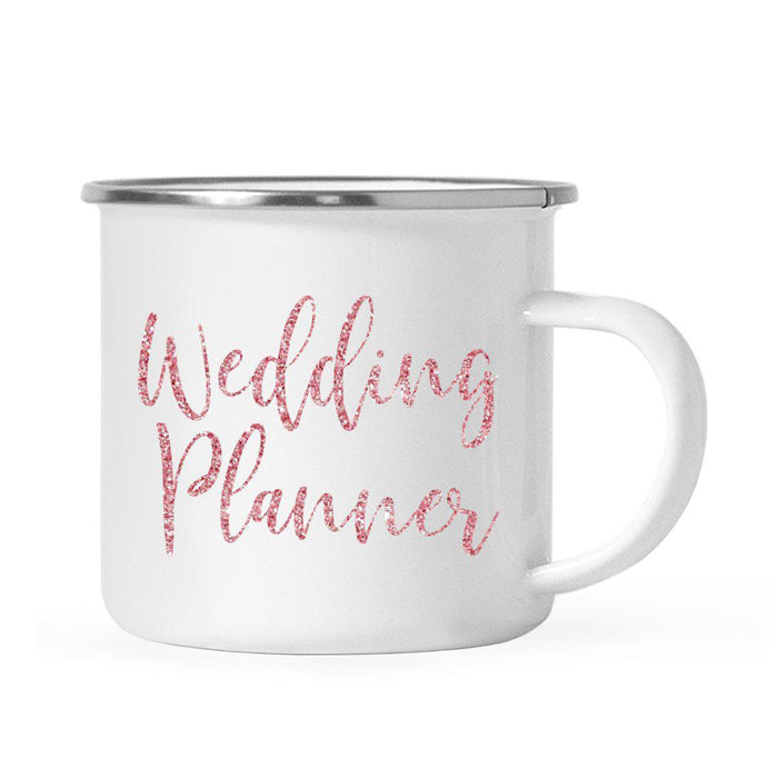 Andaz Press 11oz Faux Pink Glitter Wedding Campfire Coffee Mug-Set of 1-Andaz Press-Bride-