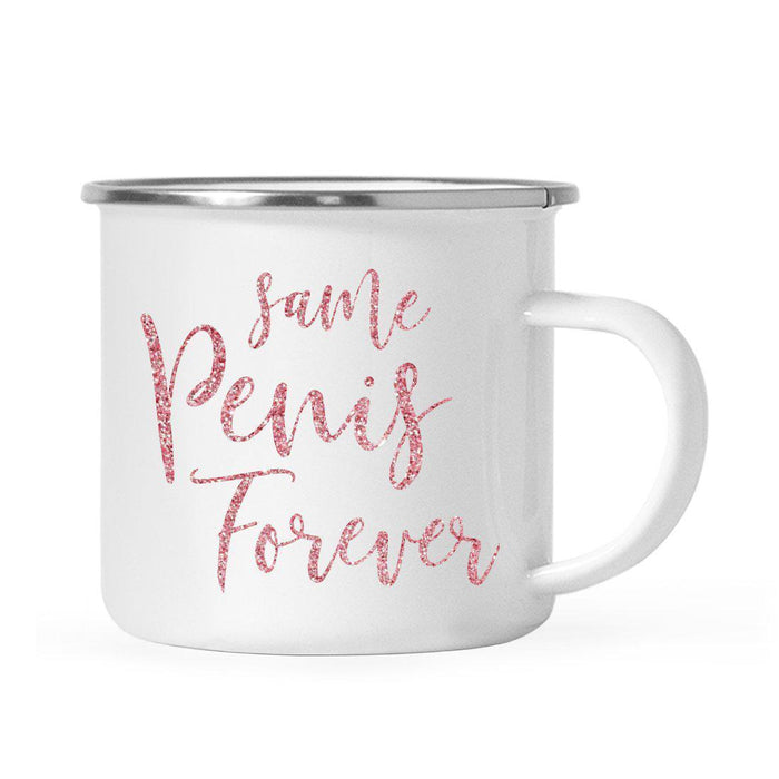 Andaz Press 11oz Faux Pink Glitter Wedding Campfire Coffee Mug-Set of 1-Andaz Press-Bride-