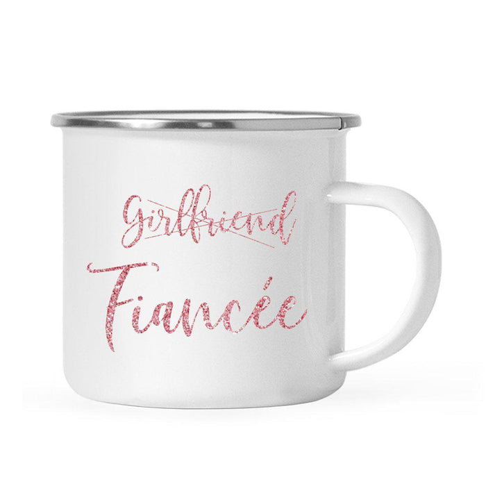 Andaz Press 11oz Faux Pink Glitter Wedding Campfire Coffee Mug-Set of 1-Andaz Press-Bride-