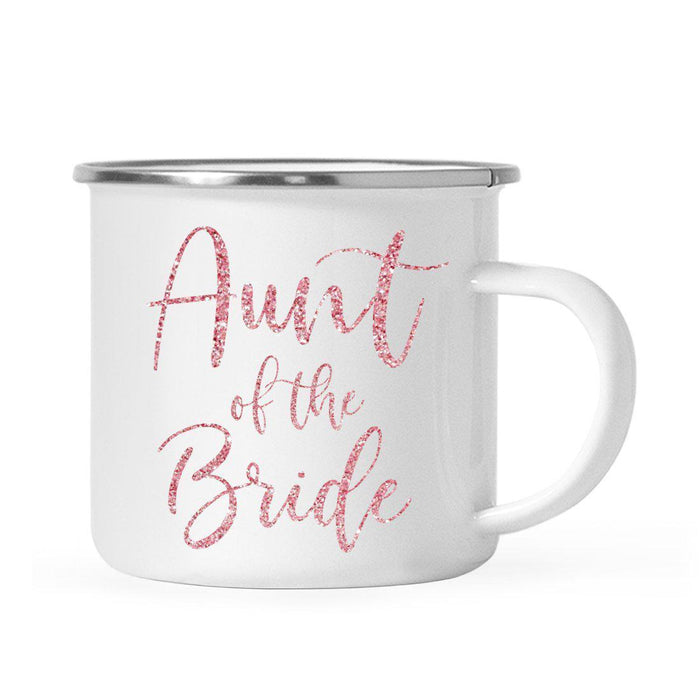Andaz Press 11oz Faux Pink Glitter Wedding Campfire Coffee Mug-Set of 1-Andaz Press-Aunt of the Bride-