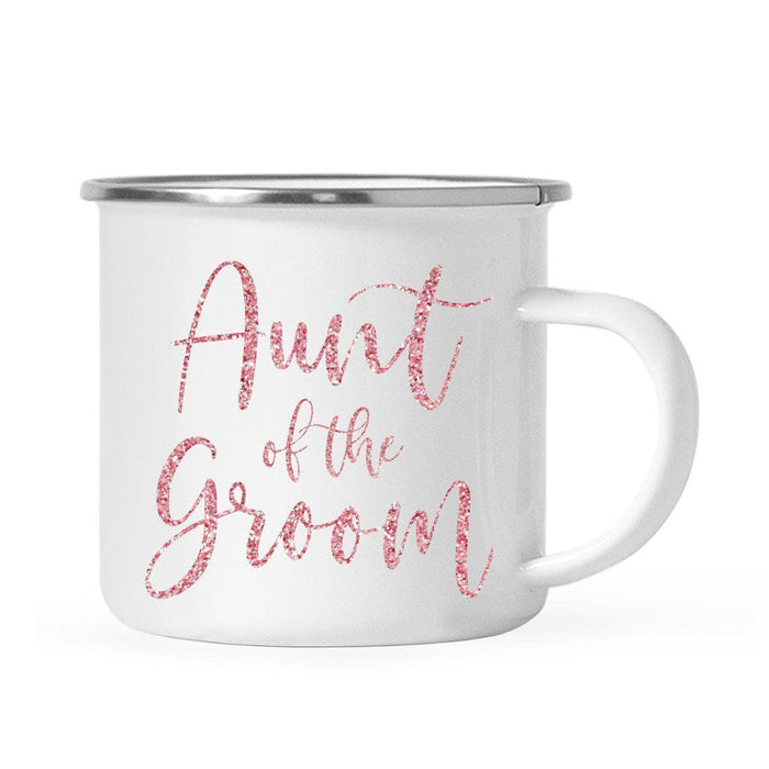 Andaz Press 11oz Faux Pink Glitter Wedding Campfire Coffee Mug-Set of 1-Andaz Press-Aunt of the Groom-