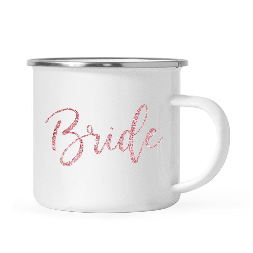 Andaz Press 11oz Faux Pink Glitter Wedding Campfire Coffee Mug-Set of 1-Andaz Press-Bride-