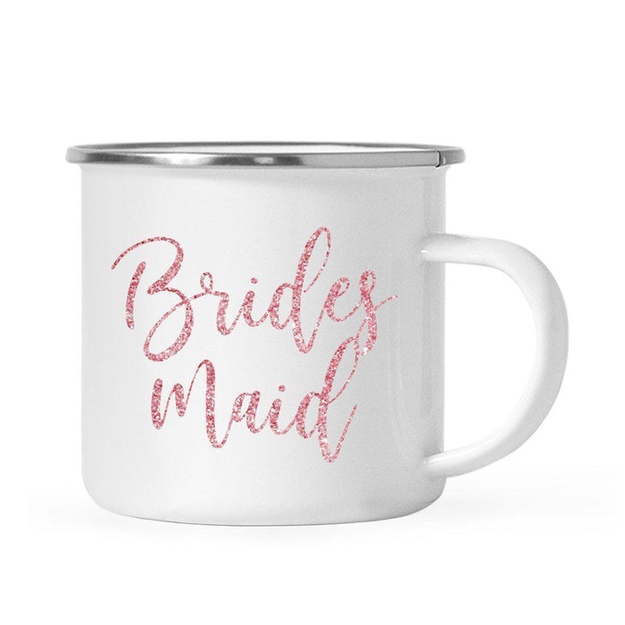 Andaz Press 11oz Faux Pink Glitter Wedding Campfire Coffee Mug-Set of 1-Andaz Press-Bridesmaid-