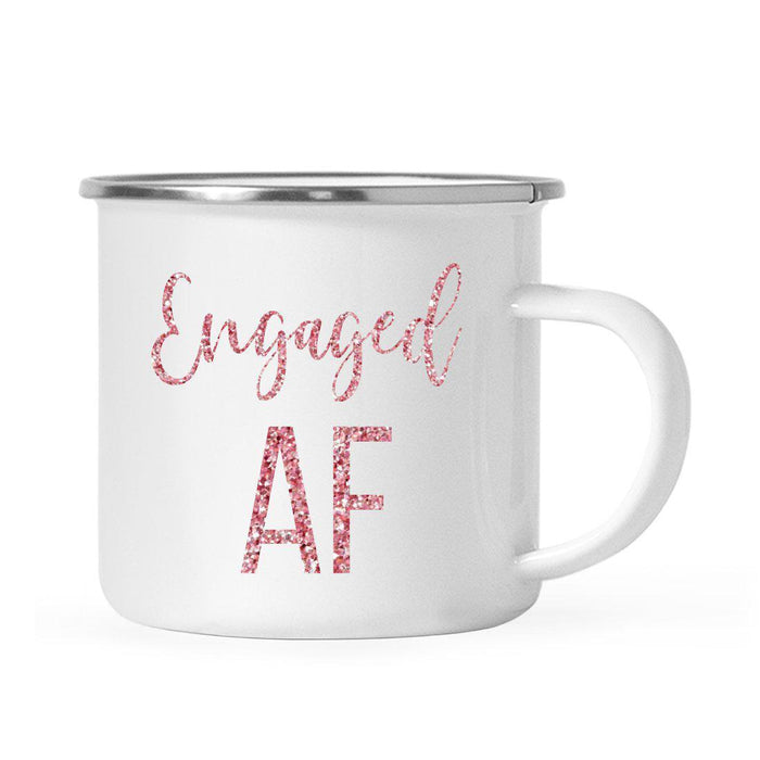 Andaz Press 11oz Faux Pink Glitter Wedding Campfire Coffee Mug-Set of 1-Andaz Press-Engaged AF-