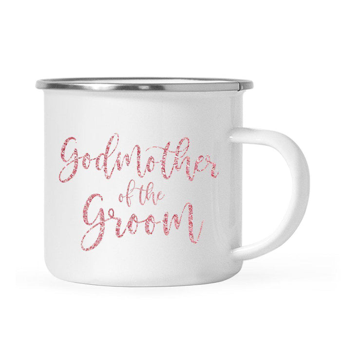 Andaz Press 11oz Faux Pink Glitter Wedding Campfire Coffee Mug-Set of 1-Andaz Press-Godmother of the Groom-