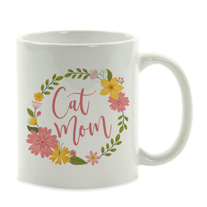 Andaz Press 11oz Floral Wreath Important Female Coffee Mug-Set of 1-Andaz Press-Cat Mom-