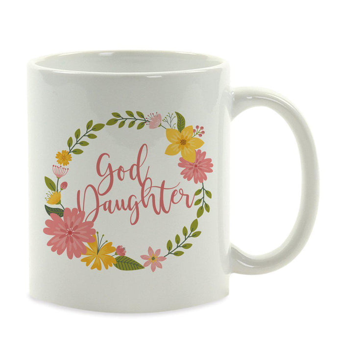 Andaz Press 11oz Floral Wreath Important Female Coffee Mug-Set of 1-Andaz Press-God Daughter-