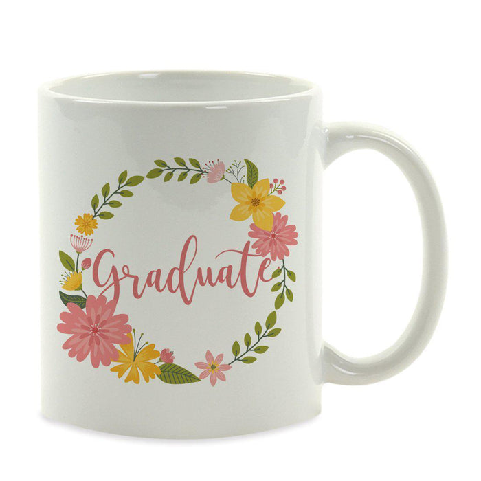 Andaz Press 11oz Floral Wreath Important Female Coffee Mug-Set of 1-Andaz Press-Graduate-