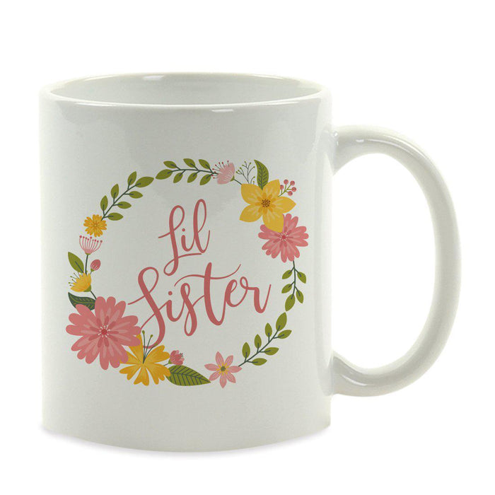 Andaz Press 11oz Floral Wreath Important Female Coffee Mug-Set of 1-Andaz Press-Lil Sister-