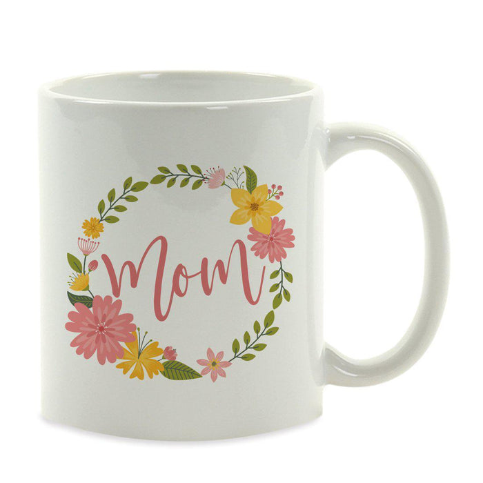 Andaz Press 11oz Floral Wreath Important Female Coffee Mug-Set of 1-Andaz Press-Mom-