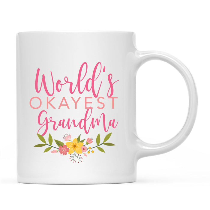 Andaz Press 11oz Floral Wreath World's Okayest Floral Coffee Mug-Set of 1-Andaz Press-Therapist-