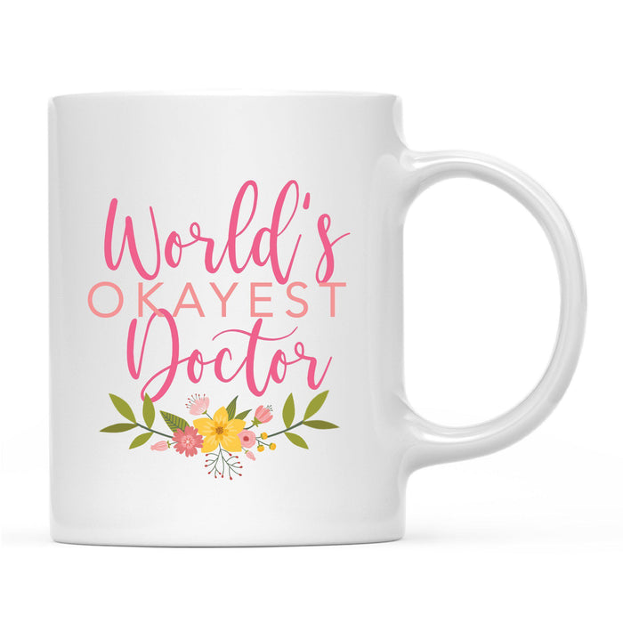 Andaz Press 11oz Floral Wreath World's Okayest Floral Coffee Mug-Set of 1-Andaz Press-Therapist-