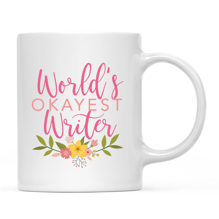 Andaz Press 11oz Floral Wreath World's Okayest Floral Coffee Mug-Set of 1-Andaz Press-Therapist-
