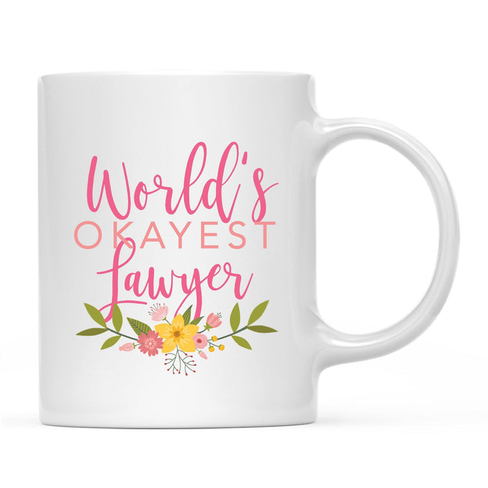 Andaz Press 11oz Floral Wreath World's Okayest Floral Coffee Mug-Set of 1-Andaz Press-Therapist-