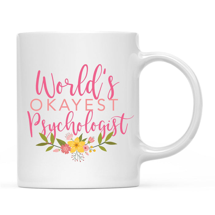 Andaz Press 11oz Floral Wreath World's Okayest Floral Coffee Mug-Set of 1-Andaz Press-Therapist-