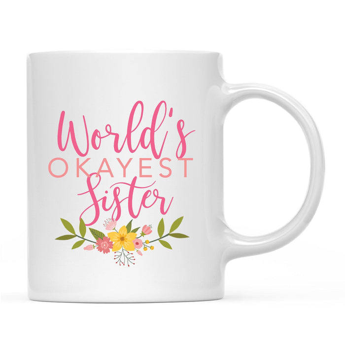 Andaz Press 11oz Floral Wreath World's Okayest Floral Coffee Mug-Set of 1-Andaz Press-Therapist-