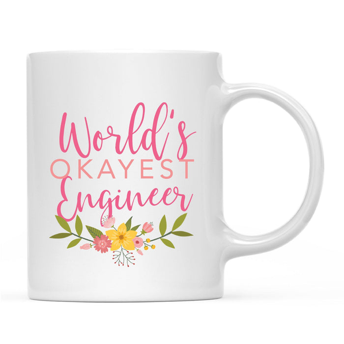 Andaz Press 11oz Floral Wreath World's Okayest Floral Coffee Mug-Set of 1-Andaz Press-Engineer-