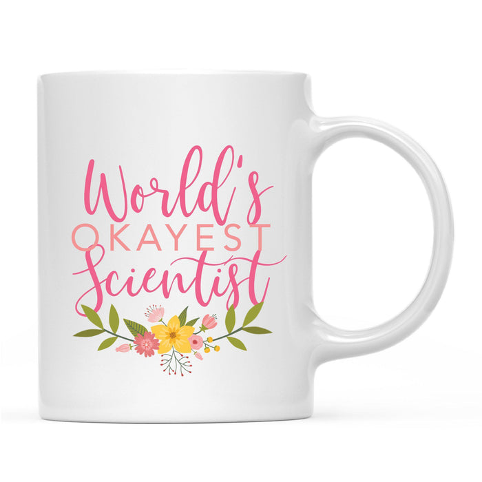 Andaz Press 11oz Floral Wreath World's Okayest Floral Coffee Mug-Set of 1-Andaz Press-Scientist-