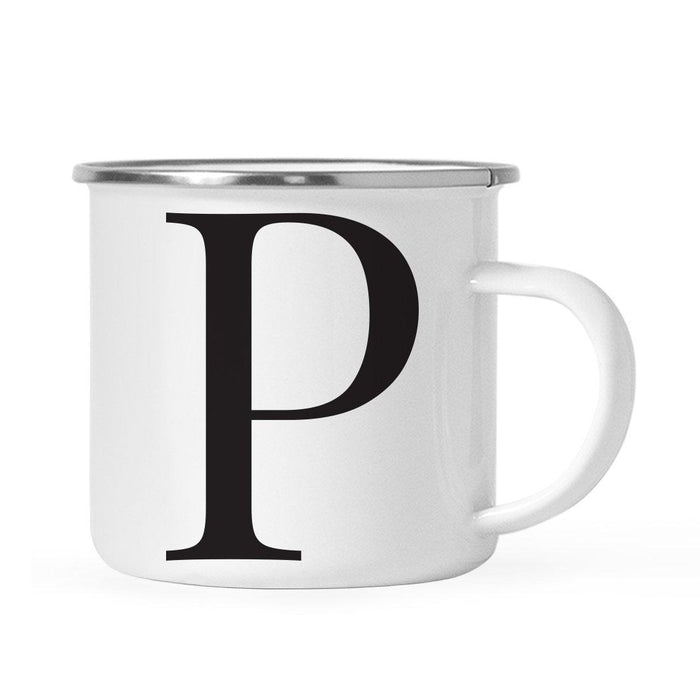 Andaz Press 11oz Formal Black Monogram Campfire Coffee Mug-Set of 1-Andaz Press-A-