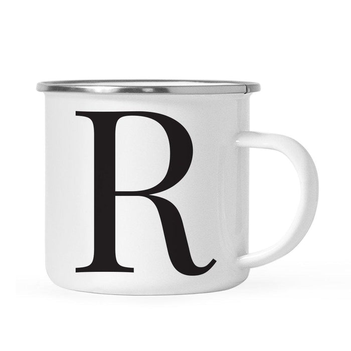 Andaz Press 11oz Formal Black Monogram Campfire Coffee Mug-Set of 1-Andaz Press-A-