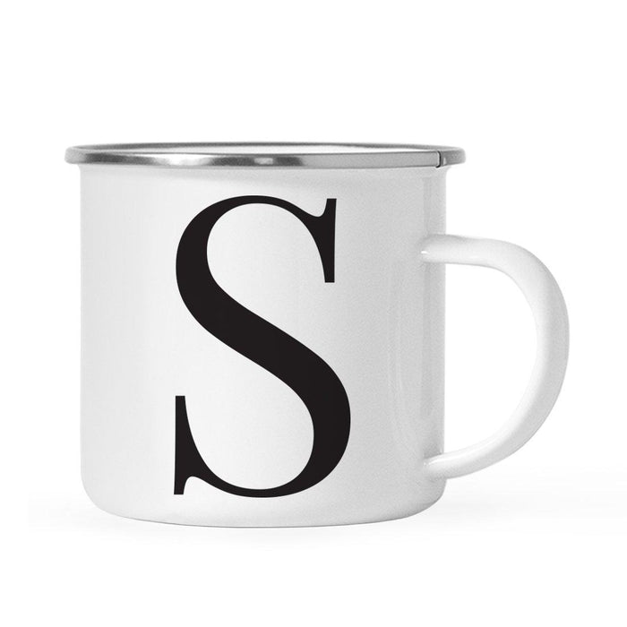 Andaz Press 11oz Formal Black Monogram Campfire Coffee Mug-Set of 1-Andaz Press-A-