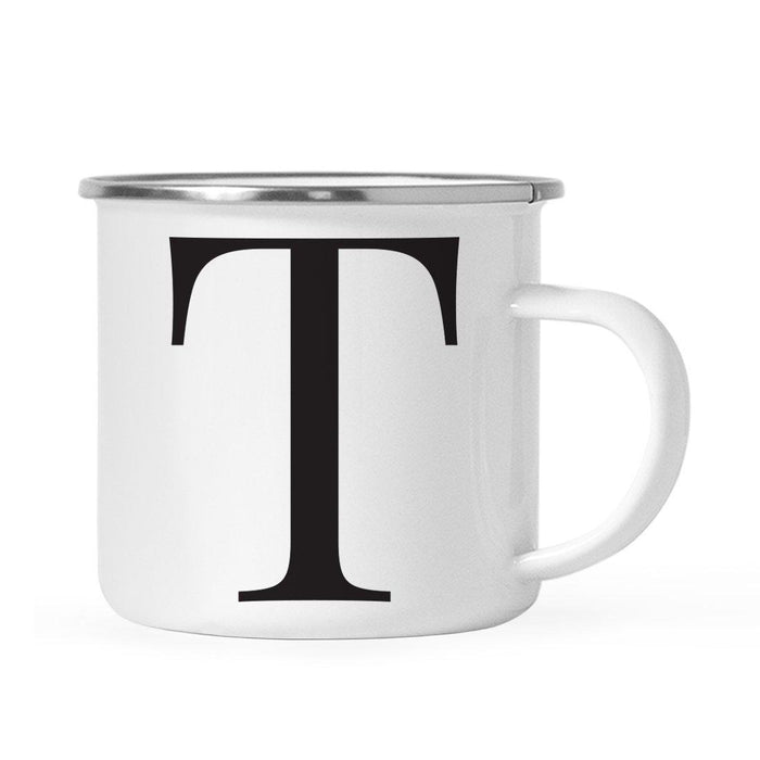 Andaz Press 11oz Formal Black Monogram Campfire Coffee Mug-Set of 1-Andaz Press-A-