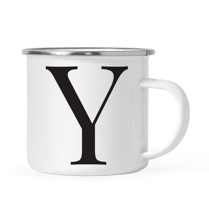 Andaz Press 11oz Formal Black Monogram Campfire Coffee Mug-Set of 1-Andaz Press-A-