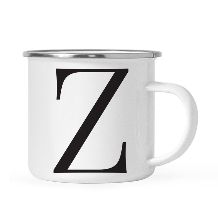Andaz Press 11oz Formal Black Monogram Campfire Coffee Mug-Set of 1-Andaz Press-A-