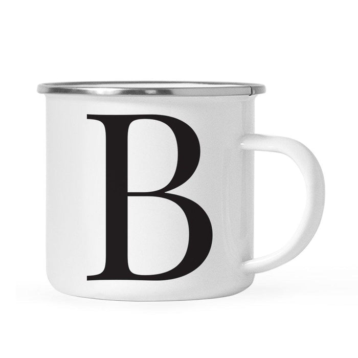 Andaz Press 11oz Formal Black Monogram Campfire Coffee Mug-Set of 1-Andaz Press-A-