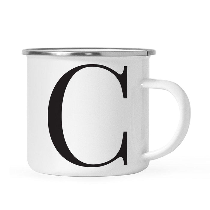 Andaz Press 11oz Formal Black Monogram Campfire Coffee Mug-Set of 1-Andaz Press-A-