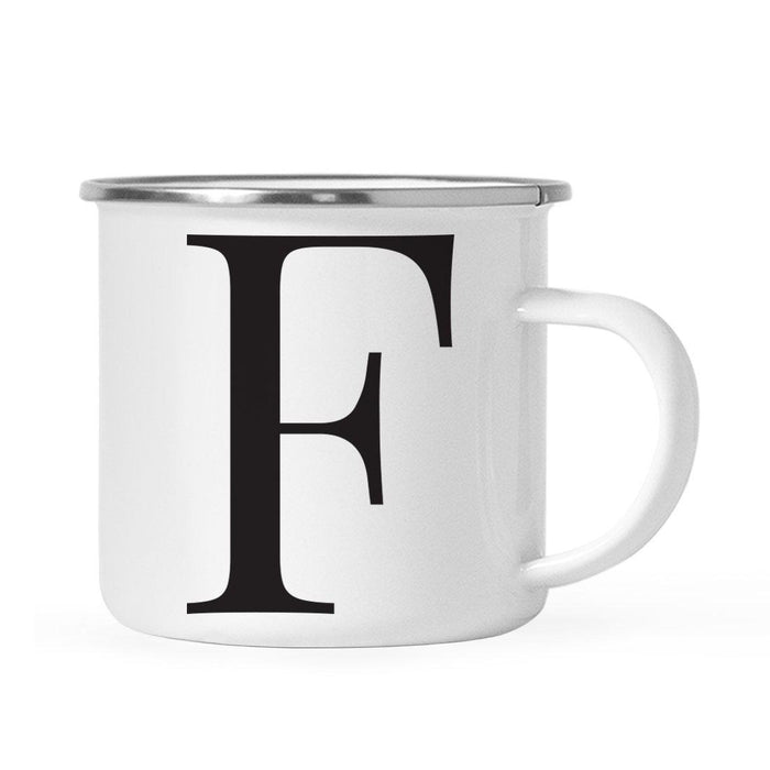 Andaz Press 11oz Formal Black Monogram Campfire Coffee Mug-Set of 1-Andaz Press-A-