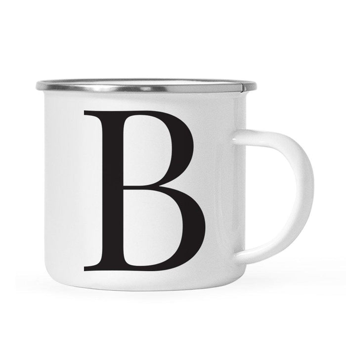 Andaz Press 11oz Formal Black Monogram Campfire Coffee Mug-Set of 1-Andaz Press-B-