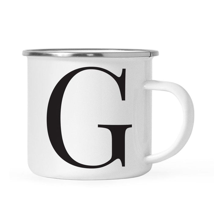 Andaz Press 11oz Formal Black Monogram Campfire Coffee Mug-Set of 1-Andaz Press-G-