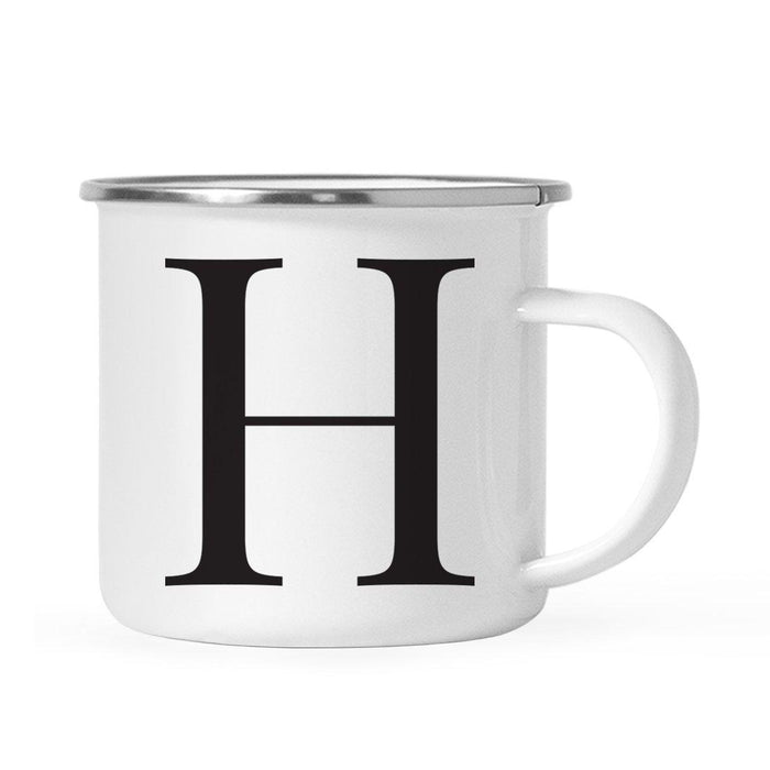 Andaz Press 11oz Formal Black Monogram Campfire Coffee Mug-Set of 1-Andaz Press-H-