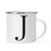 Andaz Press 11oz Formal Black Monogram Campfire Coffee Mug-Set of 1-Andaz Press-J-