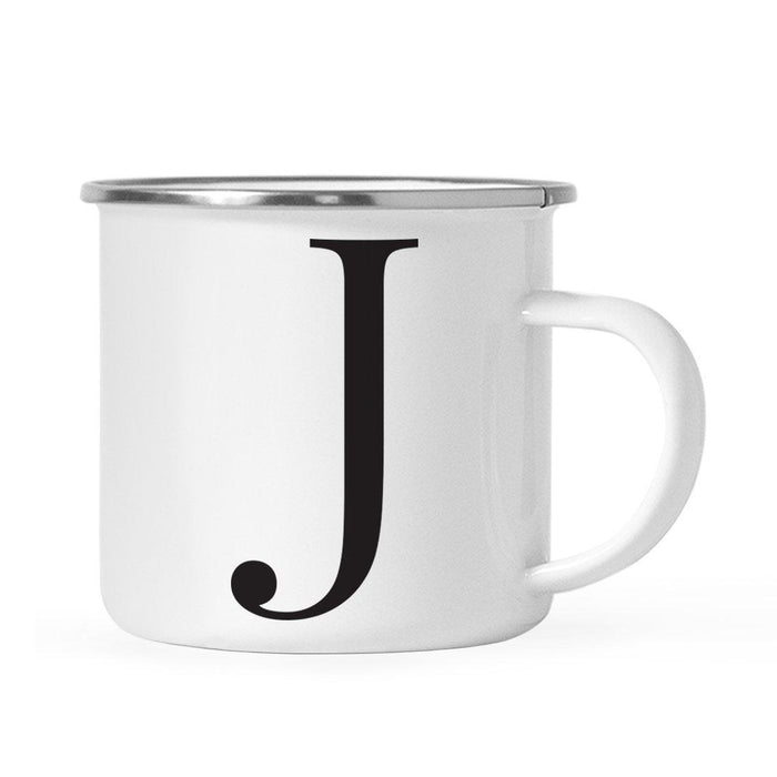 Andaz Press 11oz Formal Black Monogram Campfire Coffee Mug-Set of 1-Andaz Press-J-