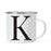 Andaz Press 11oz Formal Black Monogram Campfire Coffee Mug-Set of 1-Andaz Press-K-