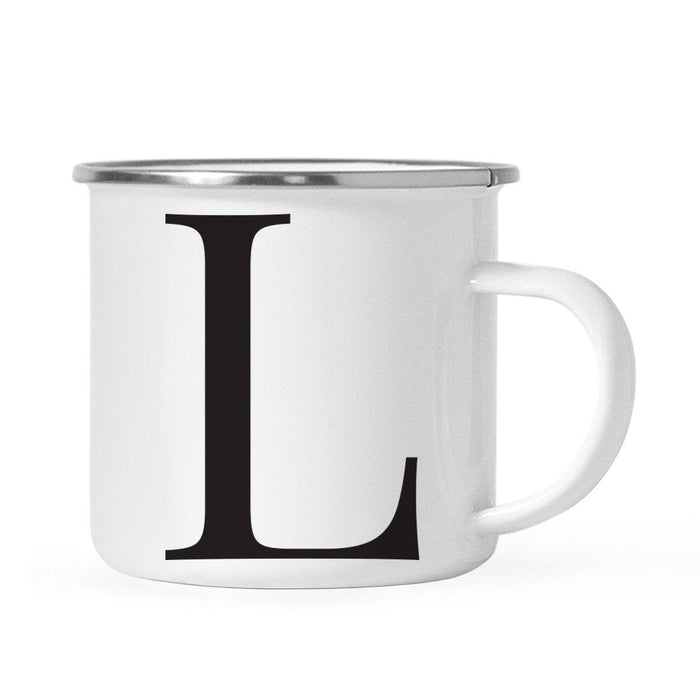 Andaz Press 11oz Formal Black Monogram Campfire Coffee Mug-Set of 1-Andaz Press-L-
