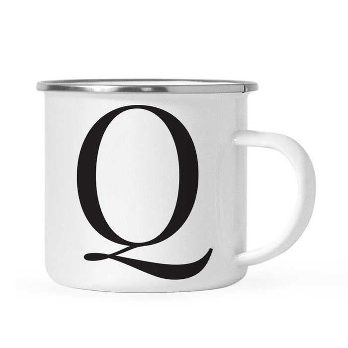 Andaz Press 11oz Formal Black Monogram Campfire Coffee Mug-Set of 1-Andaz Press-Q-