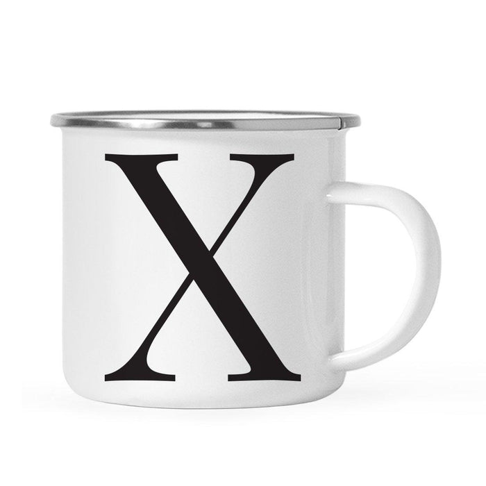 Andaz Press 11oz Formal Black Monogram Campfire Coffee Mug-Set of 1-Andaz Press-X-