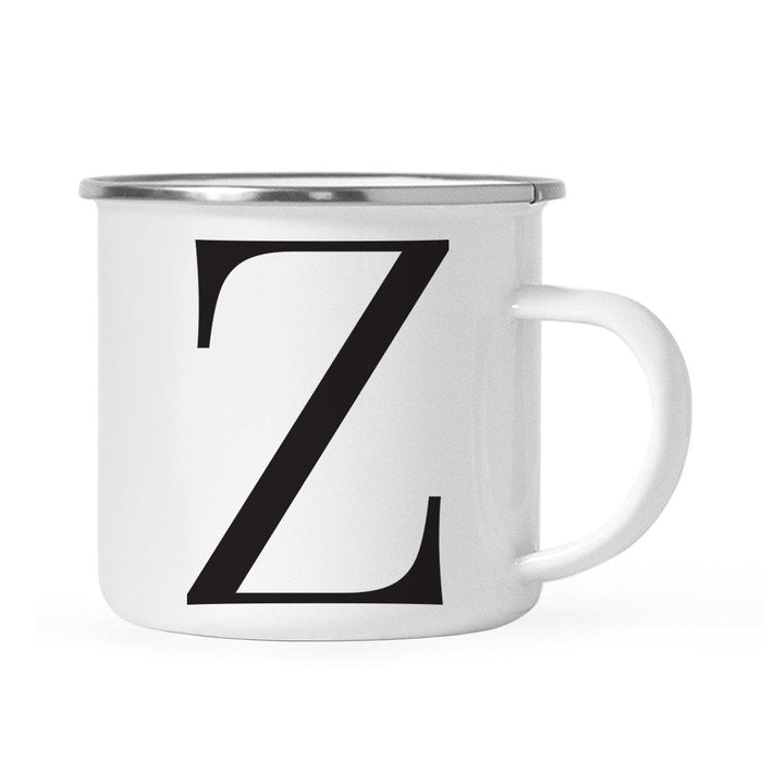 Andaz Press 11oz Formal Black Monogram Campfire Coffee Mug-Set of 1-Andaz Press-Z-
