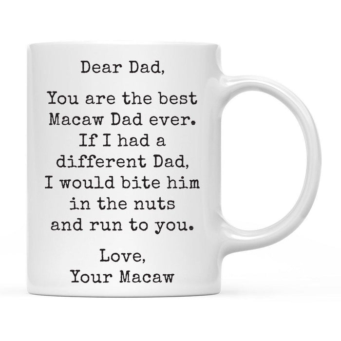 Andaz Press 11oz Funny Pet Dad Coffee Mug-Set of 1-Andaz Press-Macaw-