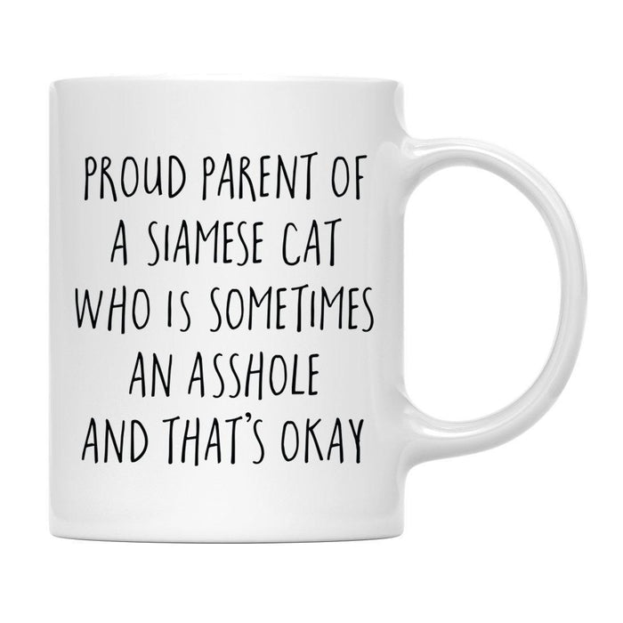 Andaz Press 11oz Funny Proud Pet Parent Coffee Mug-Set of 1-Andaz Press-Siamese Cat-