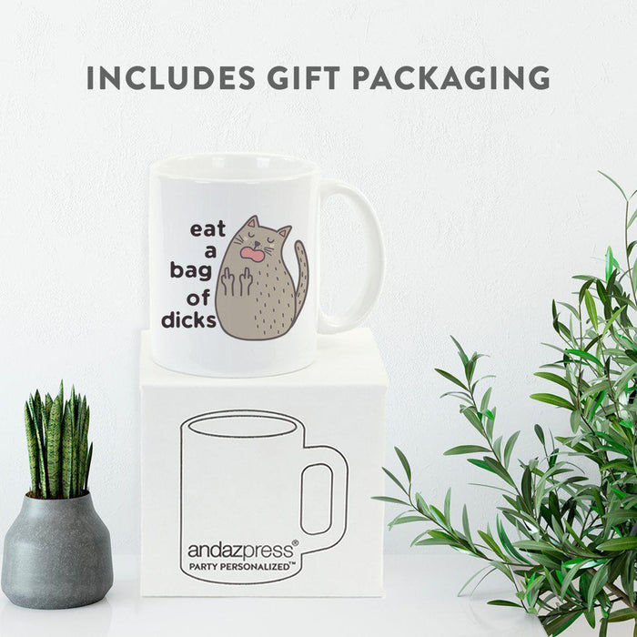 Andaz Press 11oz Funny Rude Cat Graphic Coffee Mug-Set of 1-Andaz Press-Bag of Dicks-