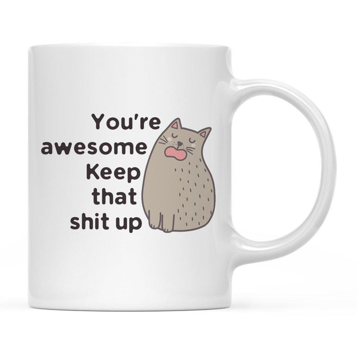 Andaz Press 11oz Funny Rude Cat Graphic Coffee Mug-Set of 1-Andaz Press-Shit Up-