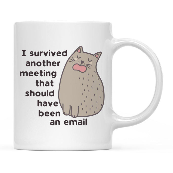 Andaz Press 11oz Funny Rude Cat Graphic Coffee Mug-Set of 1-Andaz Press-Survived-